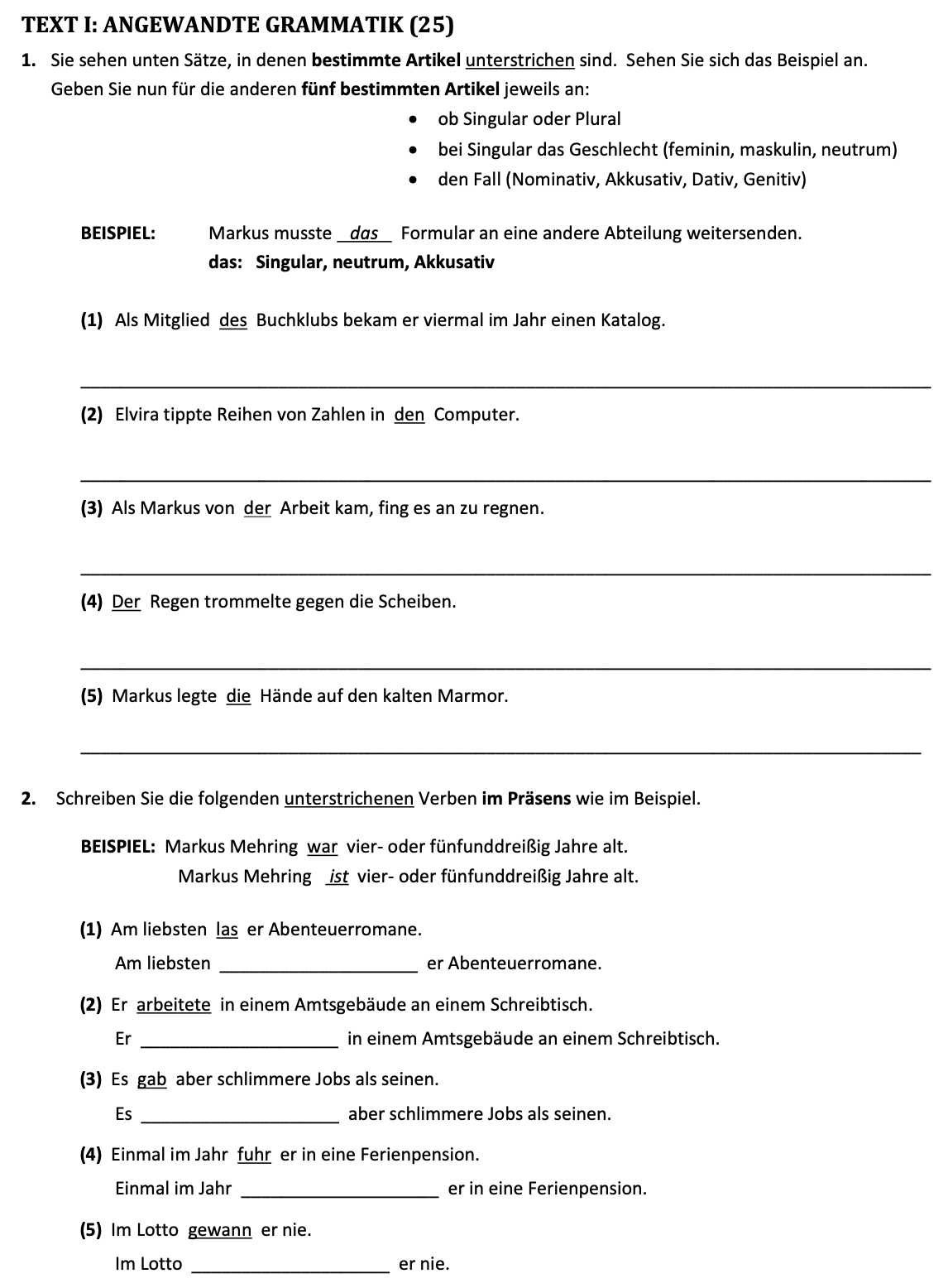 an image of the question 2017 Text I Angewandte Grammatik which is about the topic grammatik and the subject is Leaving Certificate german