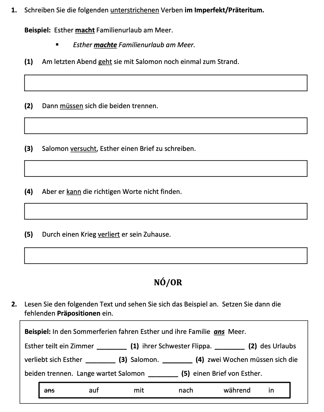 an image of the question 2022 Text I Angewandte Grammatik which is about the topic grammatik and the subject is Leaving Certificate german